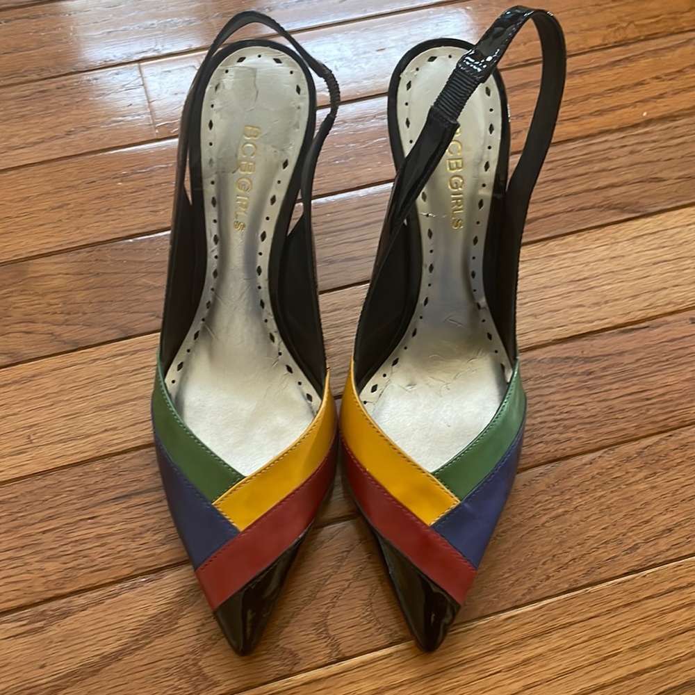 BCBG Girls - Black Multi Color Pump - Size 8B